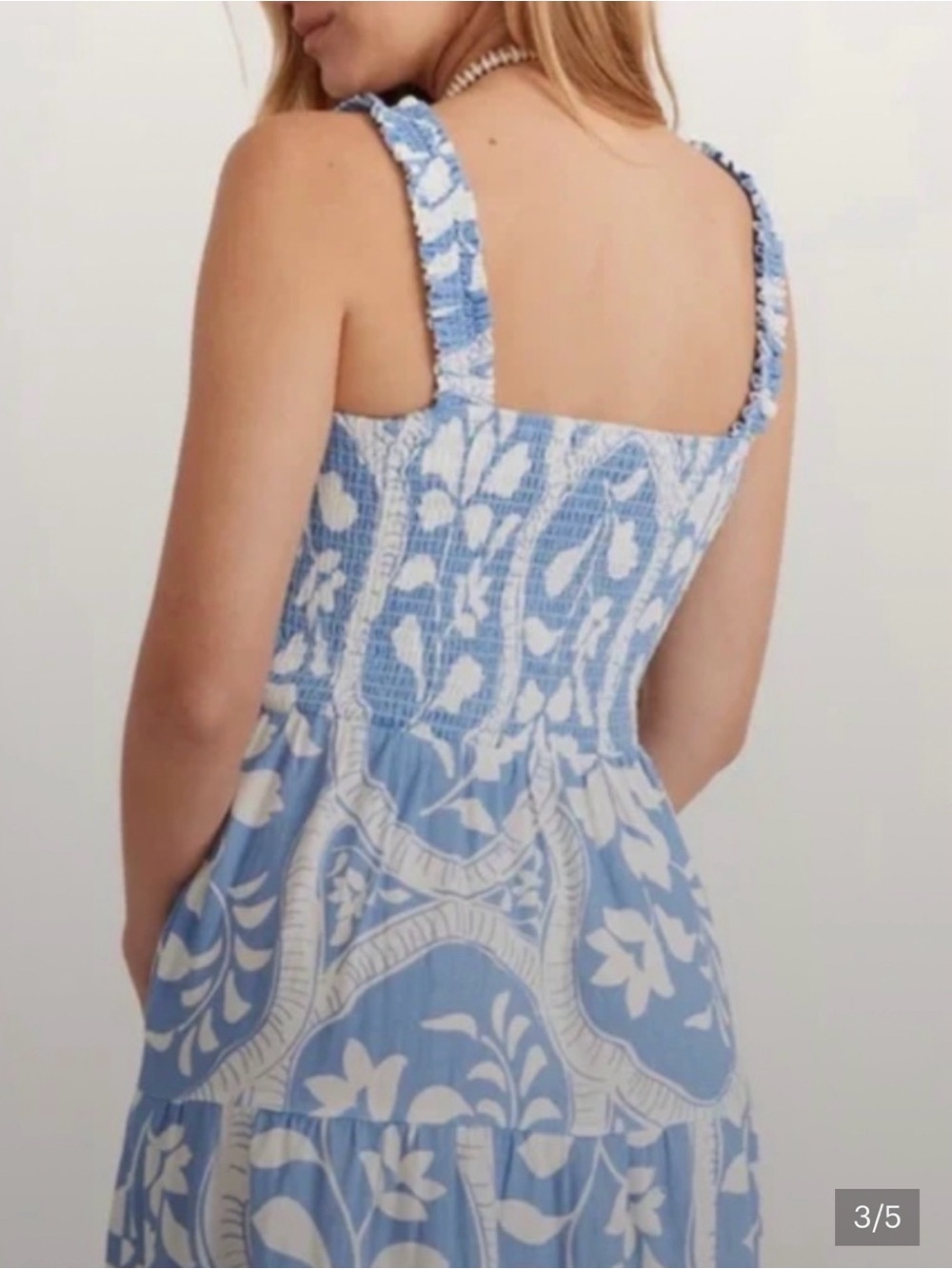 Marine Layer Blue and White Floral Maxi Dress - Picture 3 of 5